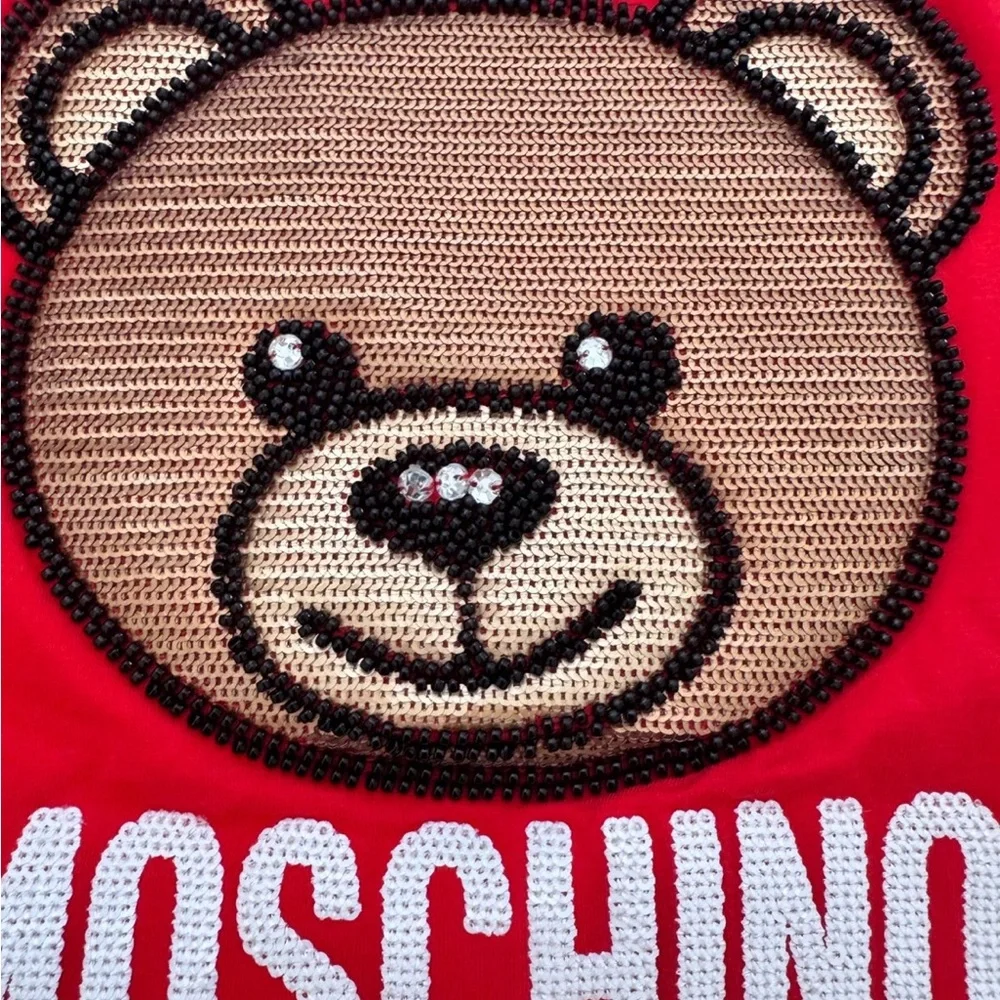 Moschino Vibrant Red Graphic Tee